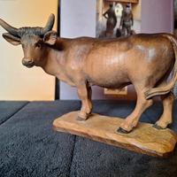 Bue e Asino per presepe in legno dipinto a mano