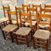 10 sedie in legno