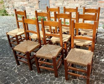 10 sedie in legno