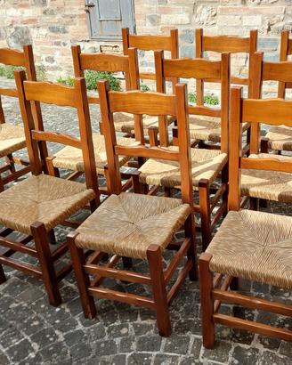 10 sedie in legno