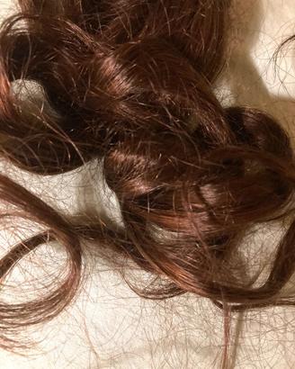 Extensions capelli per donna, alla moda, castano.