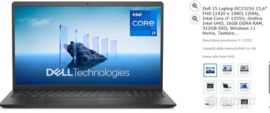 Dell 15 Laptop DC15250 15,6" FHD