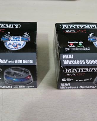 Coppia Mini Speaker Wireless BONTEMPI Tech – Luci 