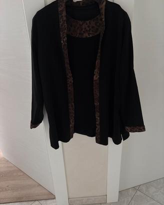 Completo maglia mezza manica e cardigan