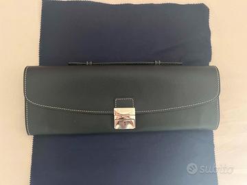 Clutch E. Marinella Napoli in pelle nera