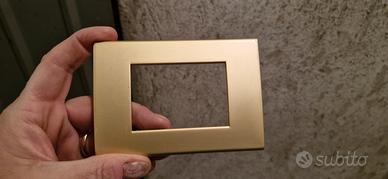  Placche Bticino in alluminio color Oro Satinato