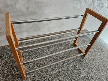 Scarpiera legno e acciaio estensibile