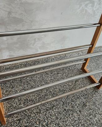 Scarpiera legno e acciaio estensibile