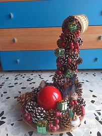 Centrotavola natale, addobbo natalizio con candela