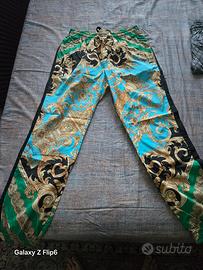 track pants in seta Versace