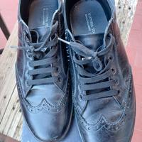 Scarpe sneakers brogue nere