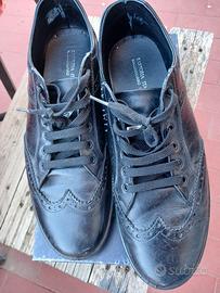 Scarpe sneakers brogue nere
