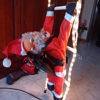 babbo natale da mettere in balcone con luci 
