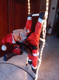 babbo natale da mettere in balcone con luci 