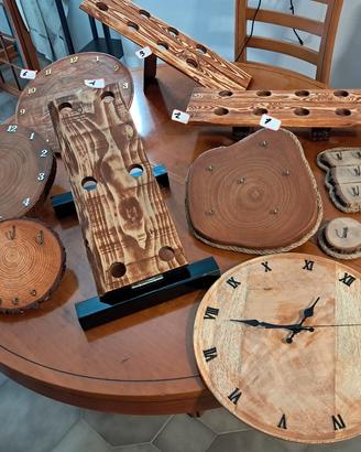 cantinette - orologi - appendi chiavi in legno