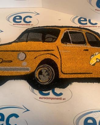 50907918 TAPPETO ZERBINO GIALLO SAGOMA 500 VINTAGE