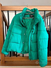 Piumino corto donna verde smeraldo / teal