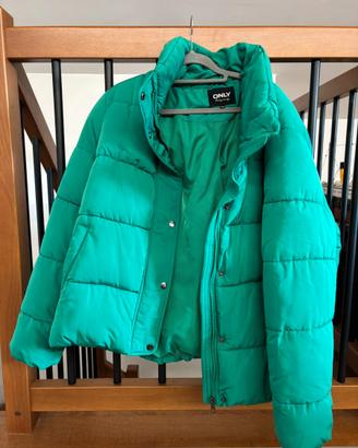 Piumino corto donna verde smeraldo / teal