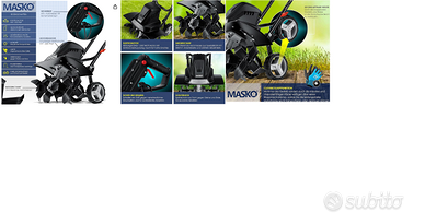 Motozappa Elettrica MASKO 1500W - Larghezza 40cm, Profondità 20cm Per Giardino - Foto 9