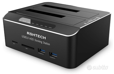 RSHTECH USB 3.0 Aluminum Dual Bay Hard Drive Dock