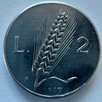 2 Lire 1947 Spiga – CERTIFICATA RARISSIMA
