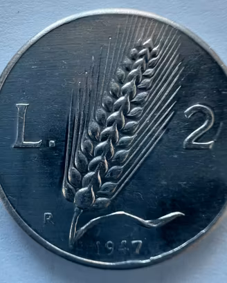 2 Lire 1947 Spiga – CERTIFICATA RARISSIMA