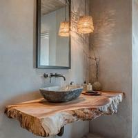 bagno rustico quercia