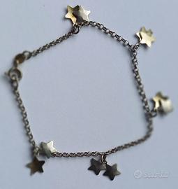Bracciale a catena con stelline (20 cm)