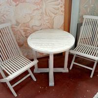  sedie e tavoli da giardino in legno  tek nuo