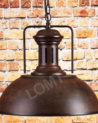 Lampadario stile industrial in metallo bronzo 41cm