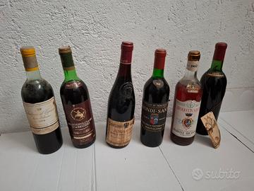 Vini pregiati varie annate e tipi 