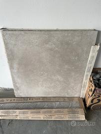 6 mattonelle in gres porcellanate effetto cemento