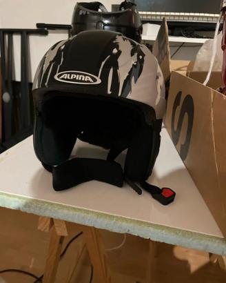 Casco e occhiali da sci Alpina size 51-55