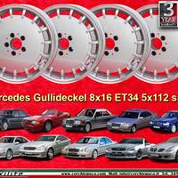 4 pz cerchi Mercedes Gullideckel 8x16 ET34 5x112