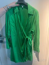 Vestito verde fluo