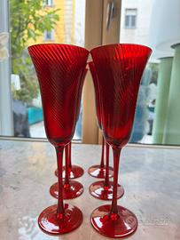 6 flute rosso rubino