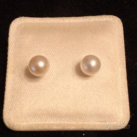 Orecchini in oro bianco 18k con Perle