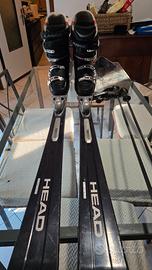 set completo sci, attacchi, scarponi,  bacchette. 