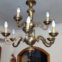 lampadario con 2 lampade da muro coordinate