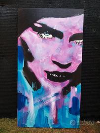 DIPINTO A MANO SU TELA,RITRATTO,ARTE CONTEMPORANEA