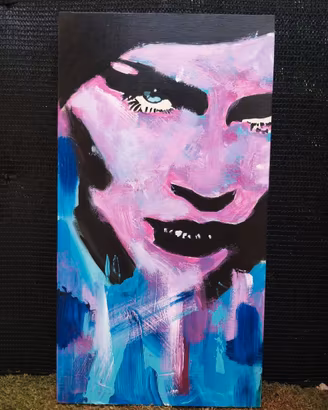 DIPINTO A MANO SU TELA,RITRATTO,ARTE CONTEMPORANEA