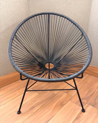 Poltrona da esterno Acapulco nera – design moderno
