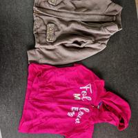 coppia di felpe x bambina 6/7 anni 