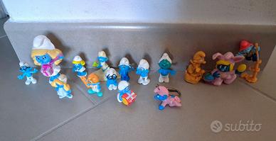 Lotto 15 personaggi Puffi (tra cui Puffetta 1982)