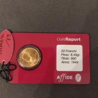 20 franchi svizzeri oro 900