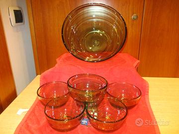 Set di 7 Ciotole in Vetro Verde