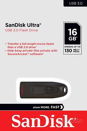 SanDisk Ultra Flash Drive 16 Gb Usb 3.0 Nuova