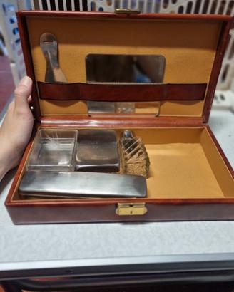 set valigetta barbiere vintage 