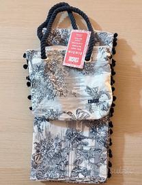 Borsa mare+ telo fouta 100% cotone