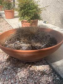 3 Ciotole da giardino grande in terracotta
